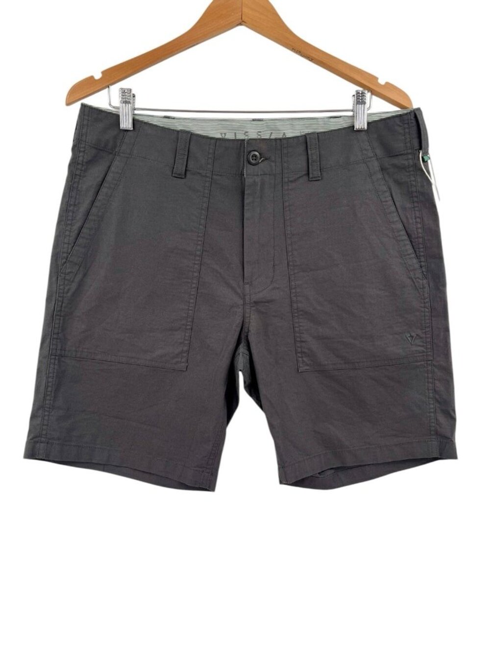 VISSLA Men's Dark Gray Drills Eco Walksho Hiking Outdoor Shorts NWT 34